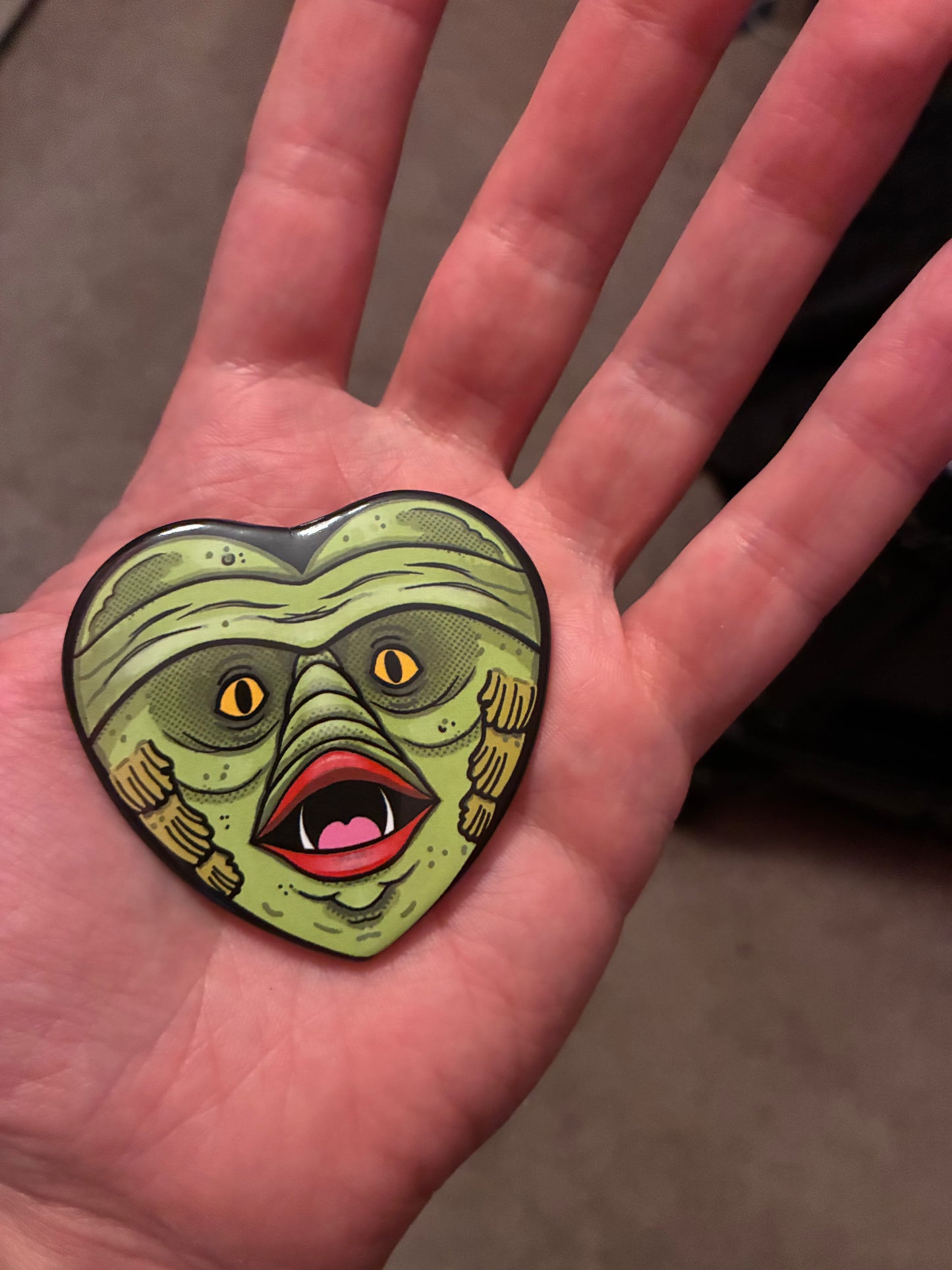 Jumbo Creature Heart shaped Badge.