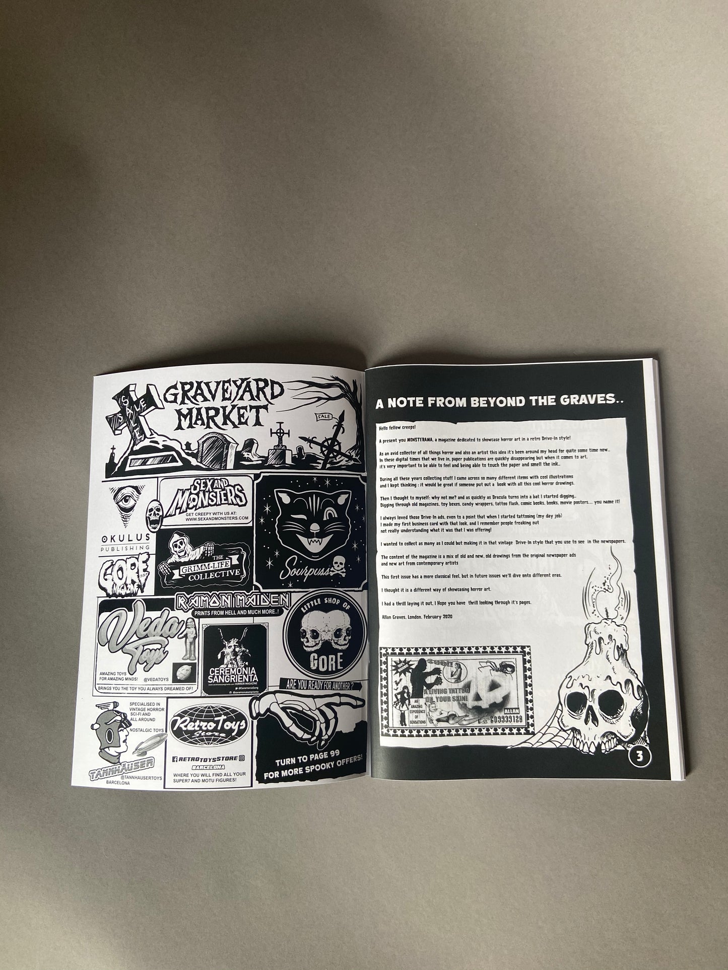 MONSTERAMA VINTAGE HORROR MAGAZINE #1