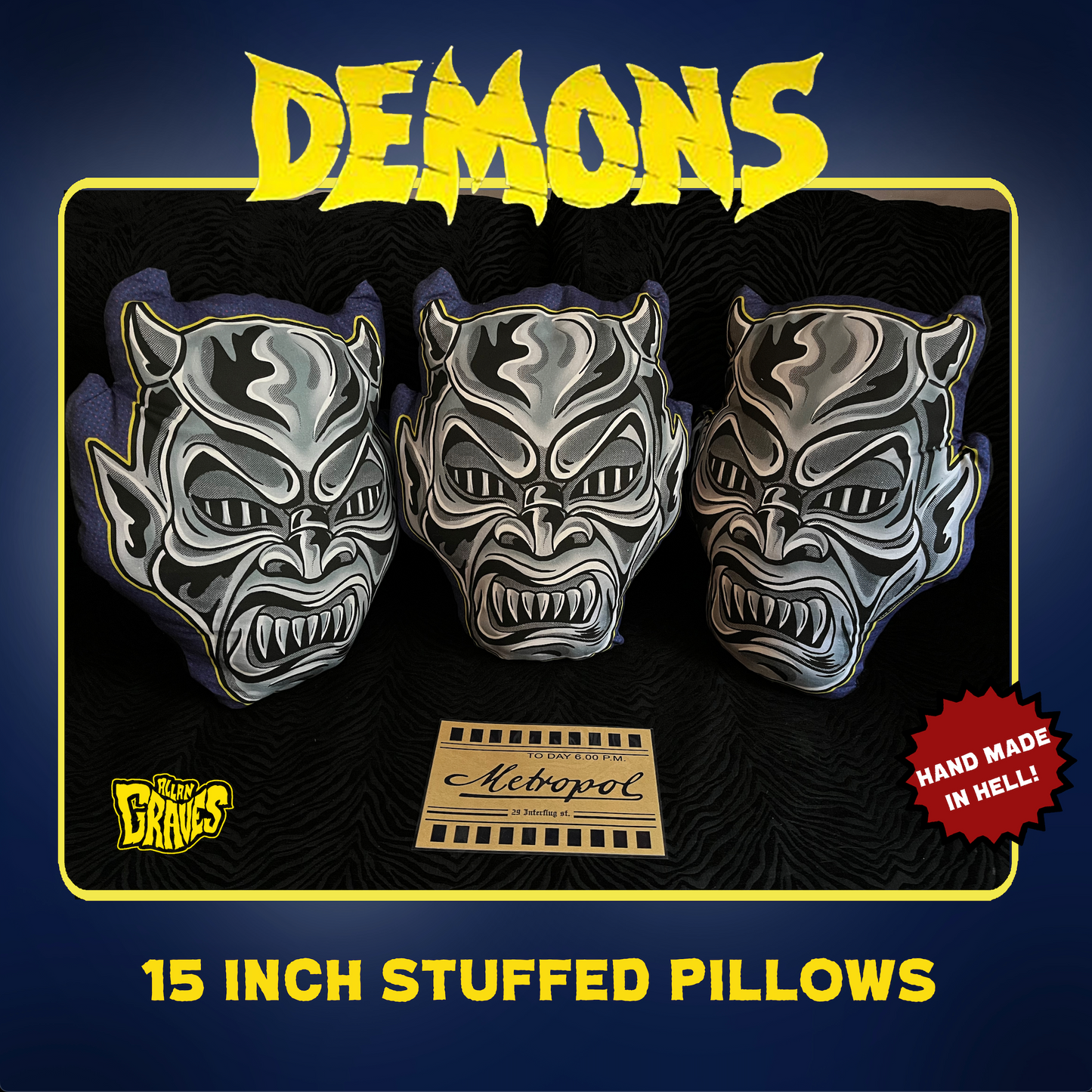 DEMONS INSPIRED HORROR  MOVIE PILLOW