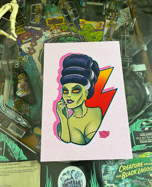 BRIDE OF FRANKENSTEIN A4  HORROR PRINT