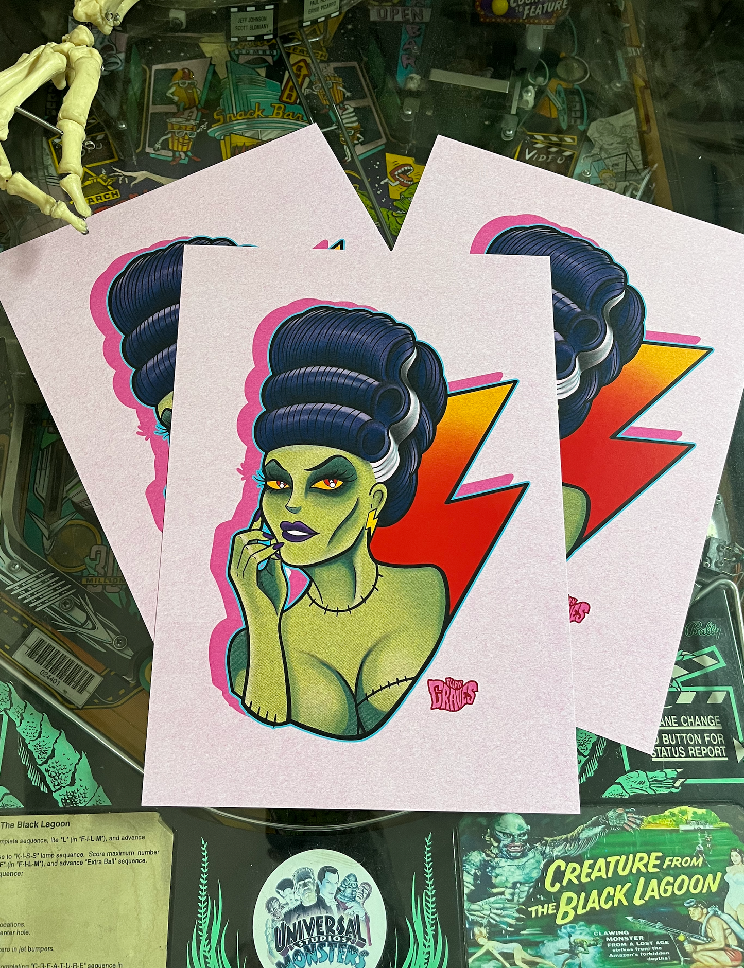 BRIDE OF FRANKENSTEIN A4  HORROR PRINT
