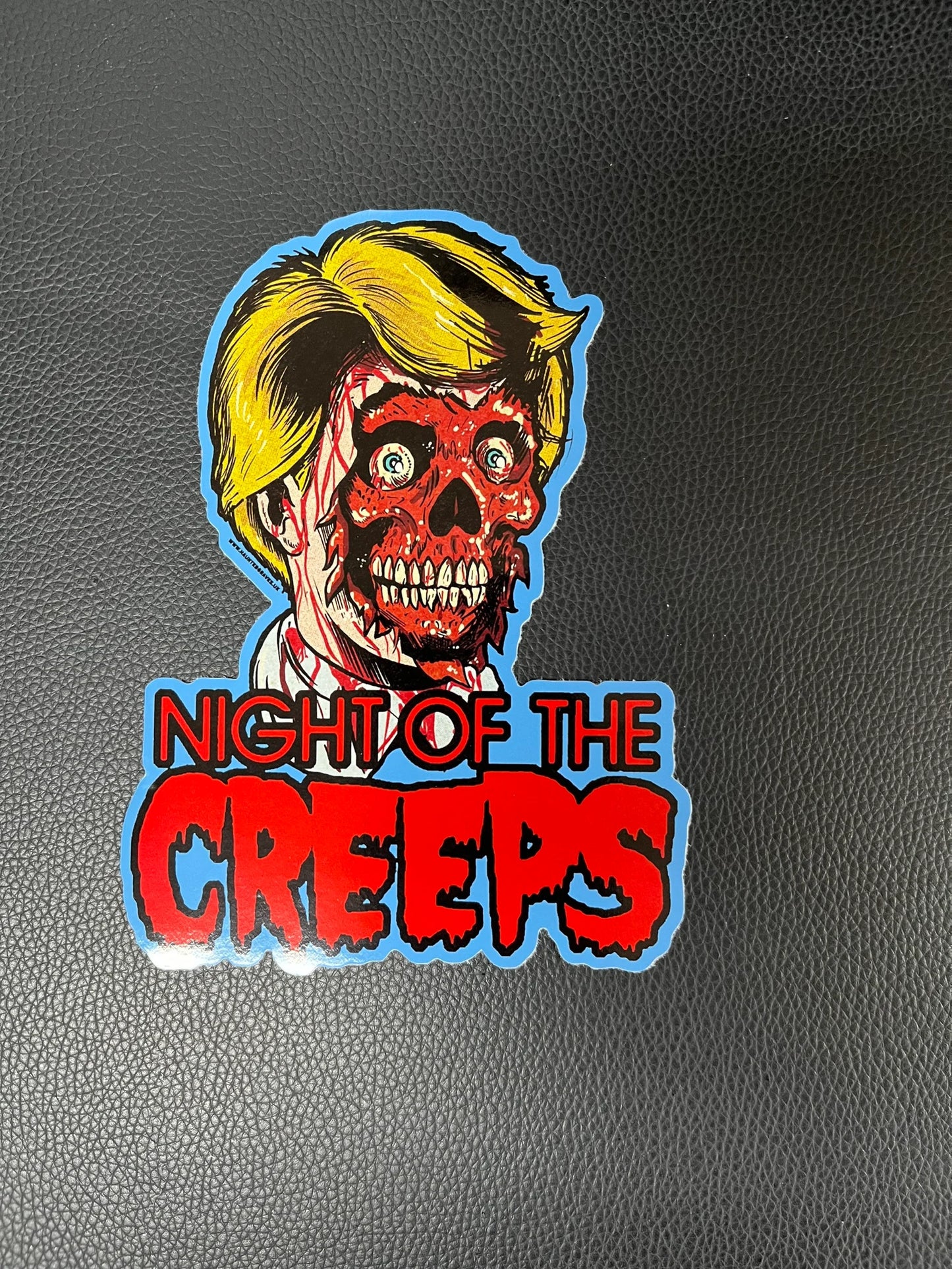 NIGHT OF THE CREEPS HORROR MOVIE JUMBO STICKER