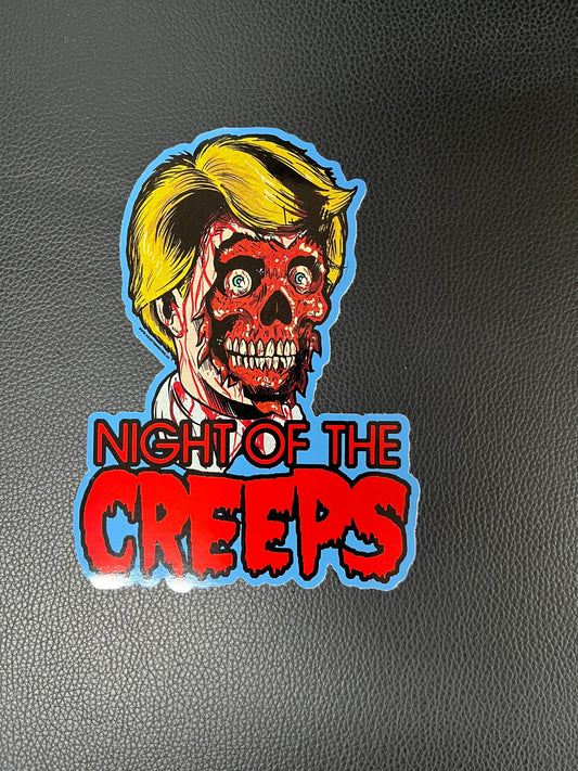 NIGHT OF THE CREEPS HORROR MOVIE JUMBO STICKER
